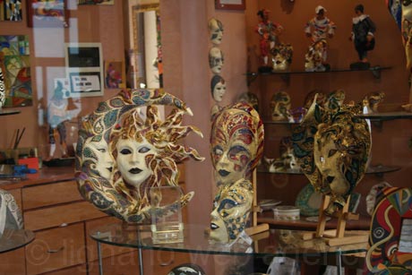 Carnival masks shop in venice