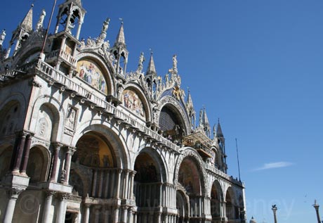 San marco church in venice side view